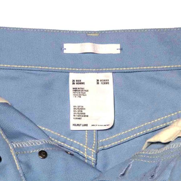 Helmut Lang Jeans Button Fly Blue Denim ACTUAL Size Women's 28 X 34 - Picture 2 of 3